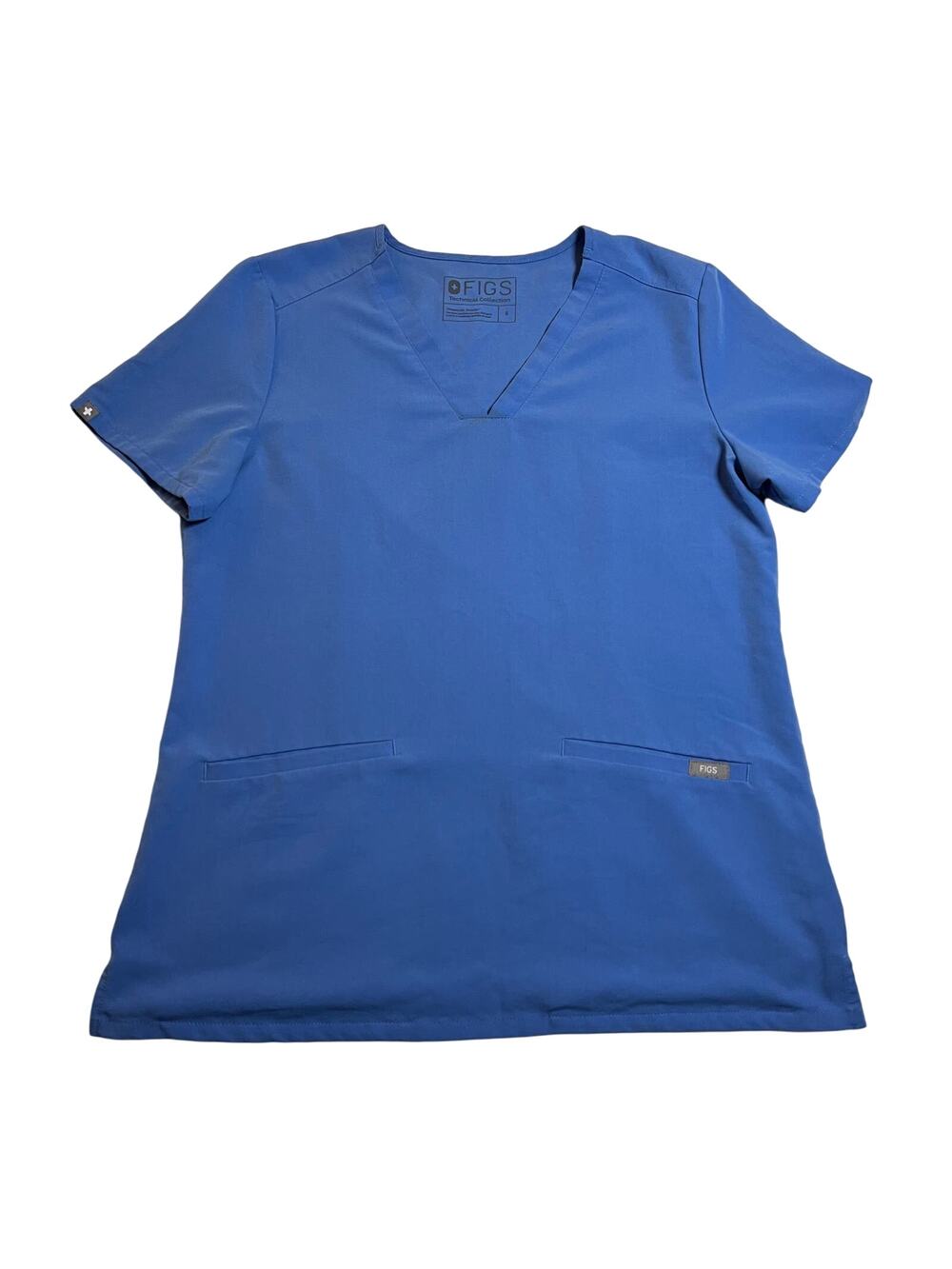 FIGS Technical Collection V-Neck Casma Three-Pocket Scrub Top Size Small